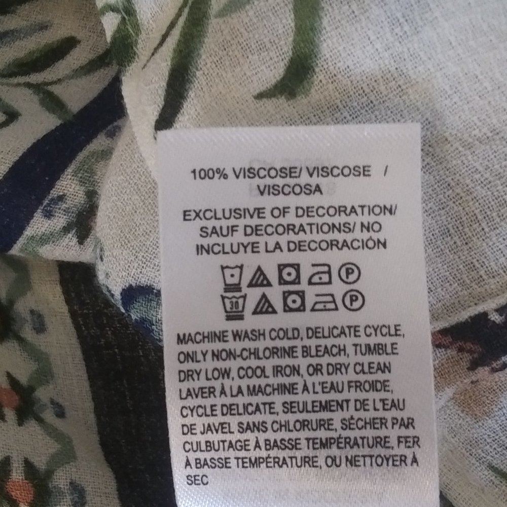 Lucky Brand Floral & Border Peasant Blouse - Picture 8 of 8